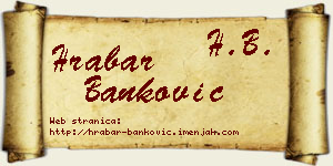 Hrabar Banković vizit kartica
